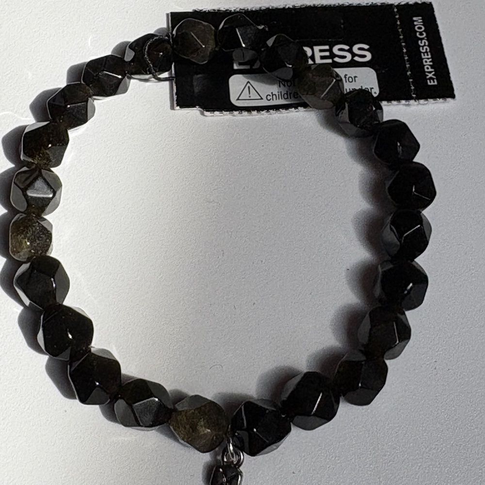 Express Faceted Black Bracelet NWT